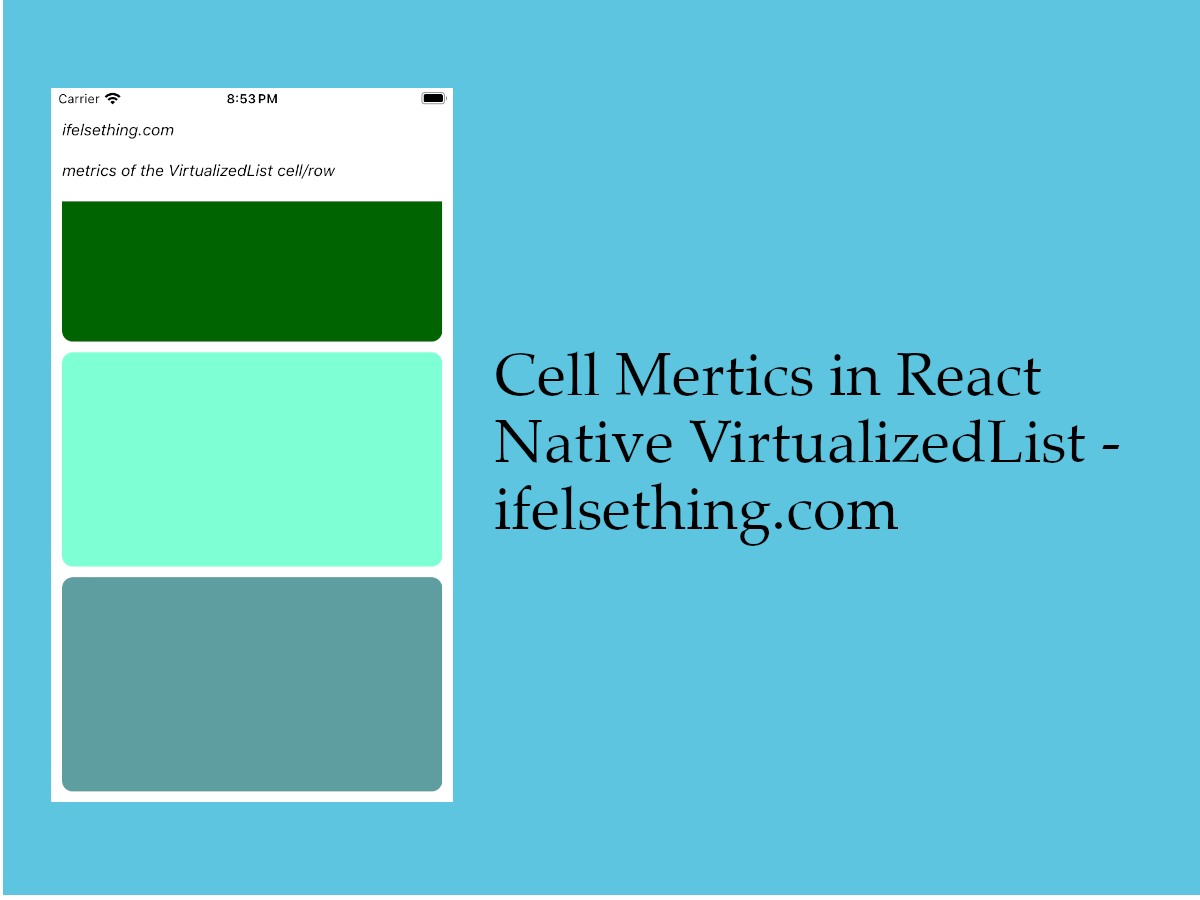 Cell Metrics in VirtualizedList