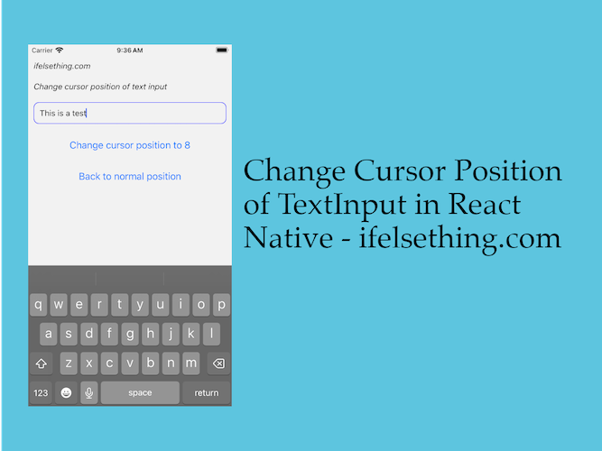 Change Cursor Position of React Native Text Input