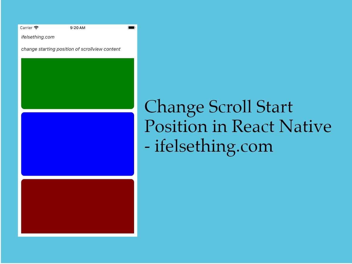 Start Scroll from Different Position in React Native