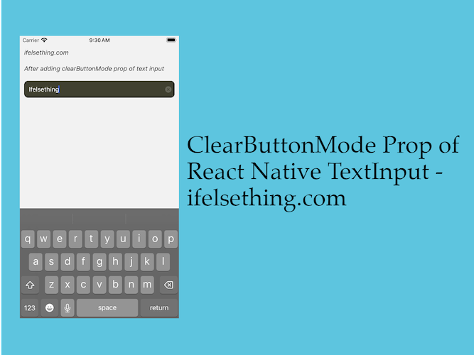 ClearButtonMode in React Native TextInput