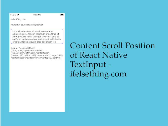 Get Content Scroll Position Inside React Native TextInput