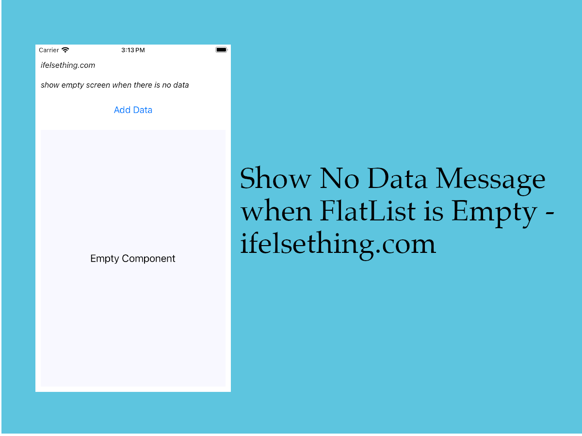 no data component in flatlist