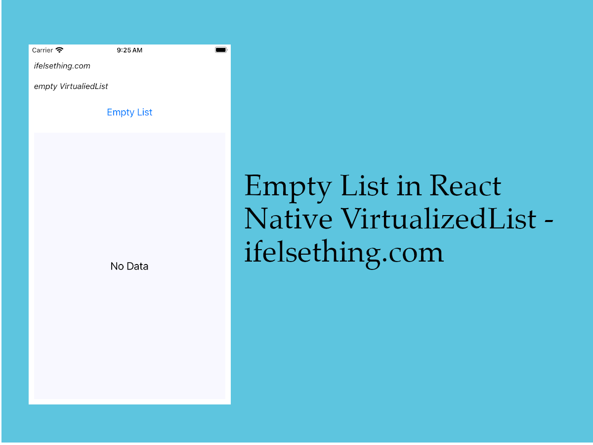 Empty Data Component of VirtualizedList