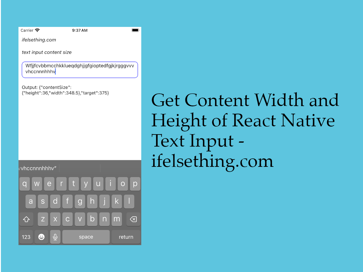 Get Content Width and Height of React Native TextInput