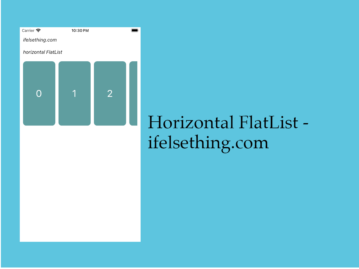 horizontal flatlist