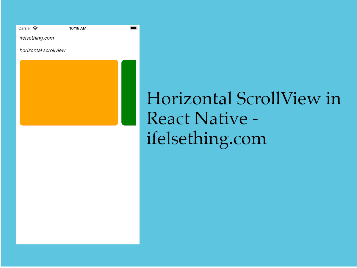 Horizontal ScrollView in React Native