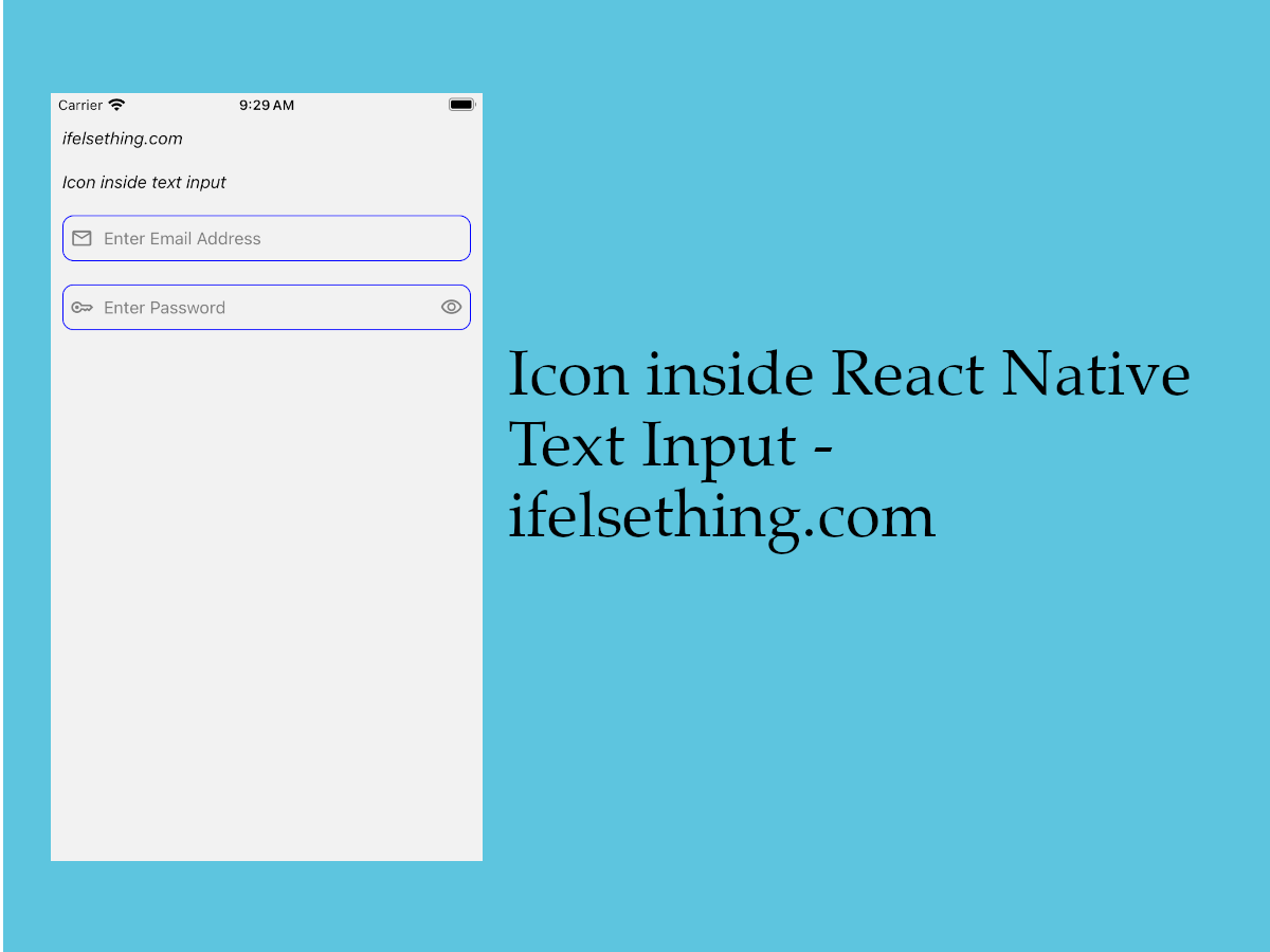 Icon Inside React Native Text Input