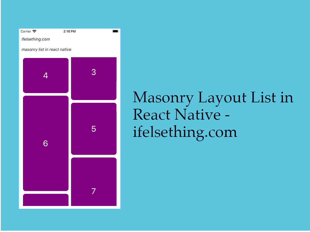 masonry list layout in react native