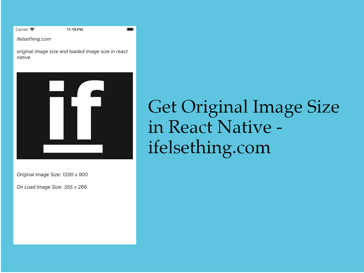 Get Original Image Size in React Native