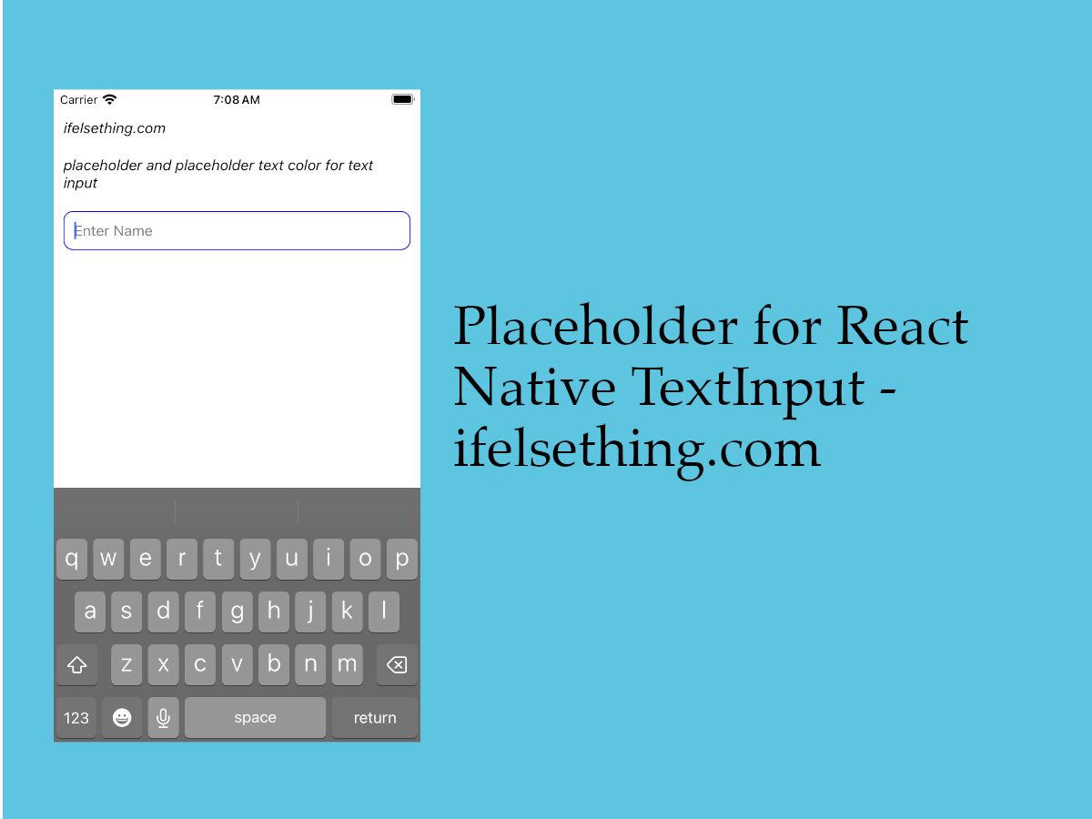 Placeholder for React Native TextInput