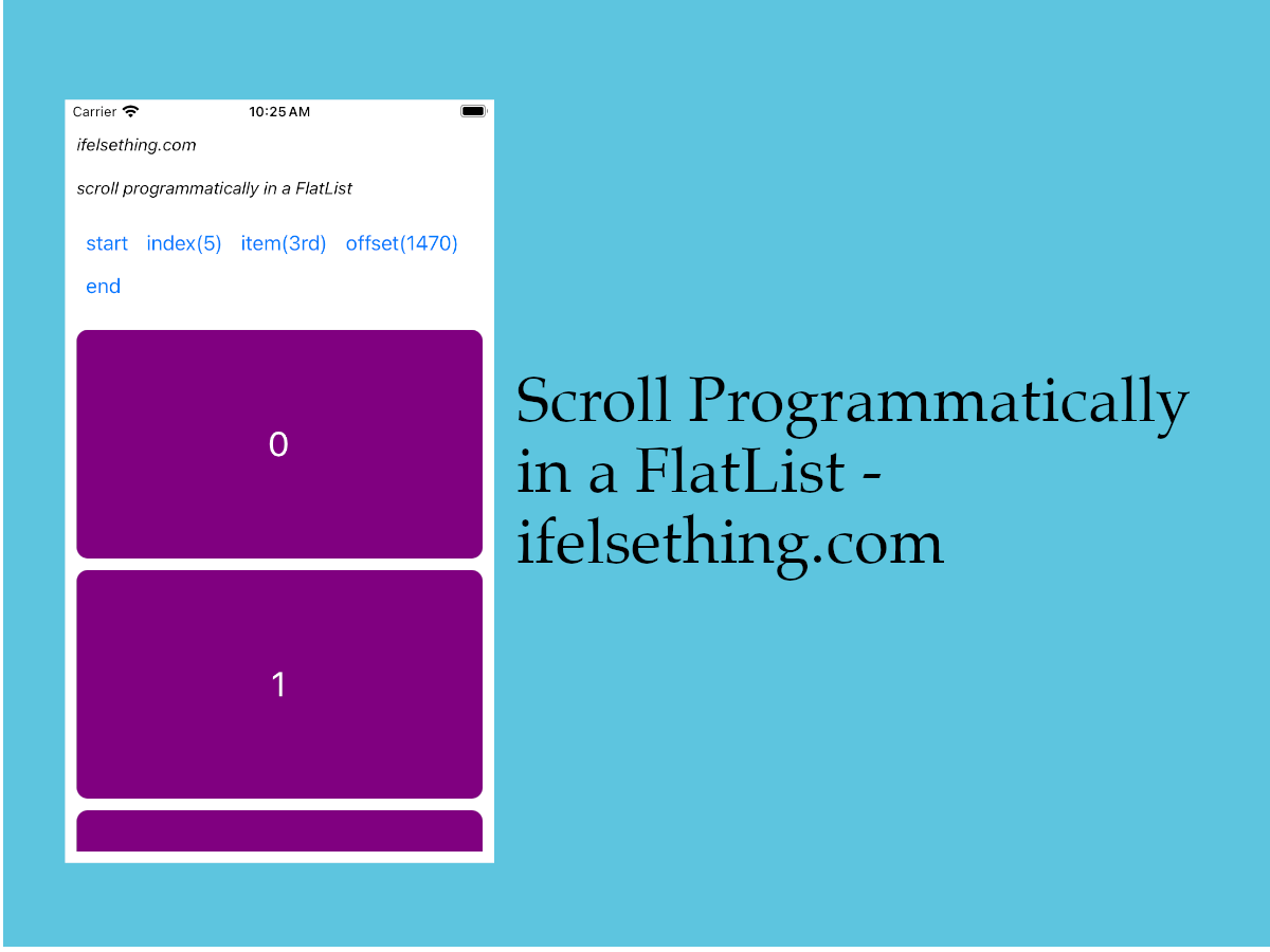 scroll flatlist on press of a button
