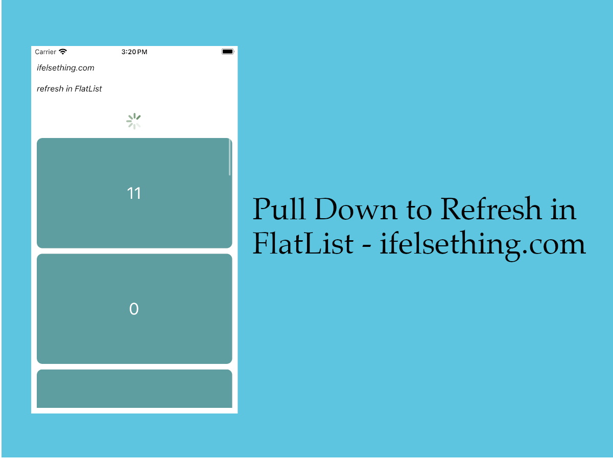 pull down to refresh in react native flatlist