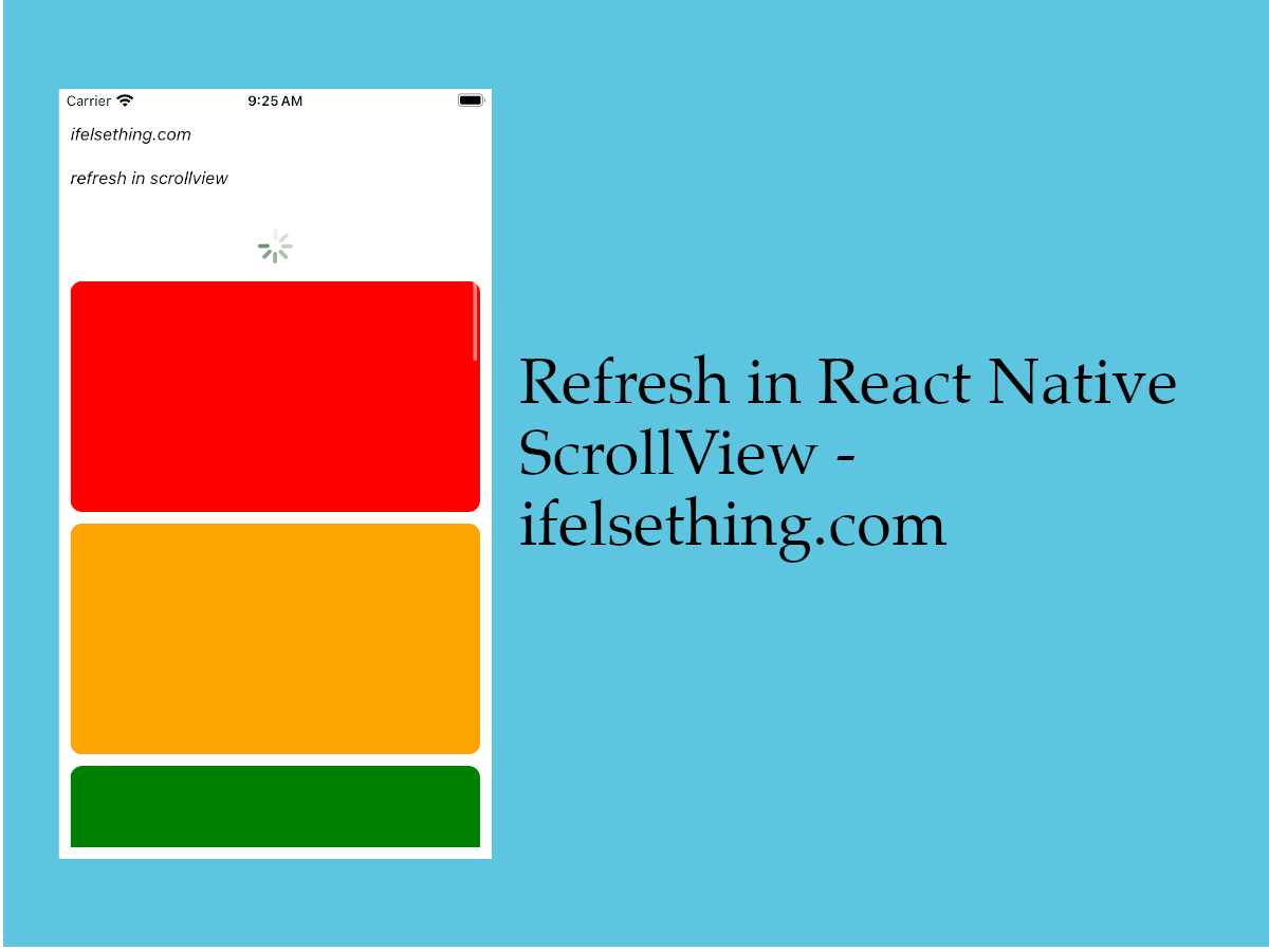 Refresh in React Native ScrollView