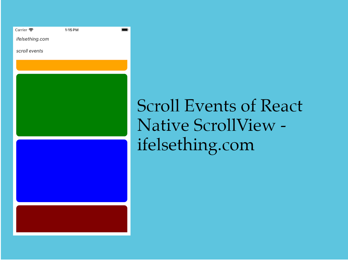 Scroll Events of React Native ScrollView