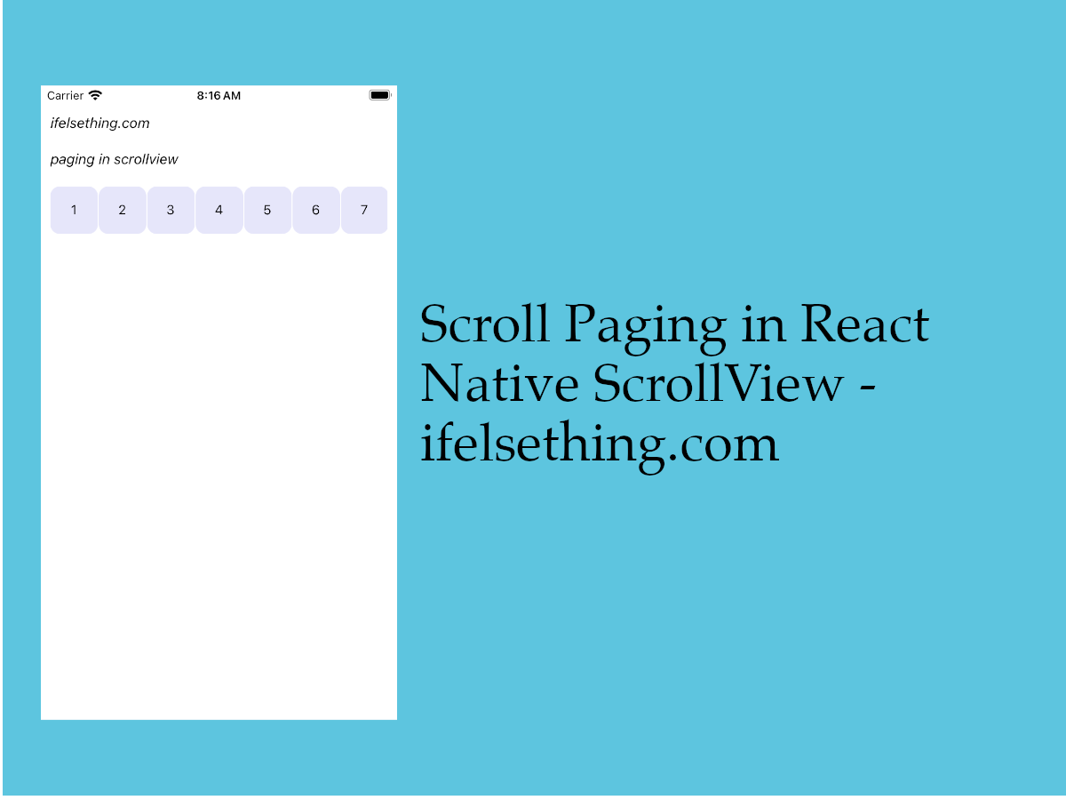 Paging in React Native ScrollView