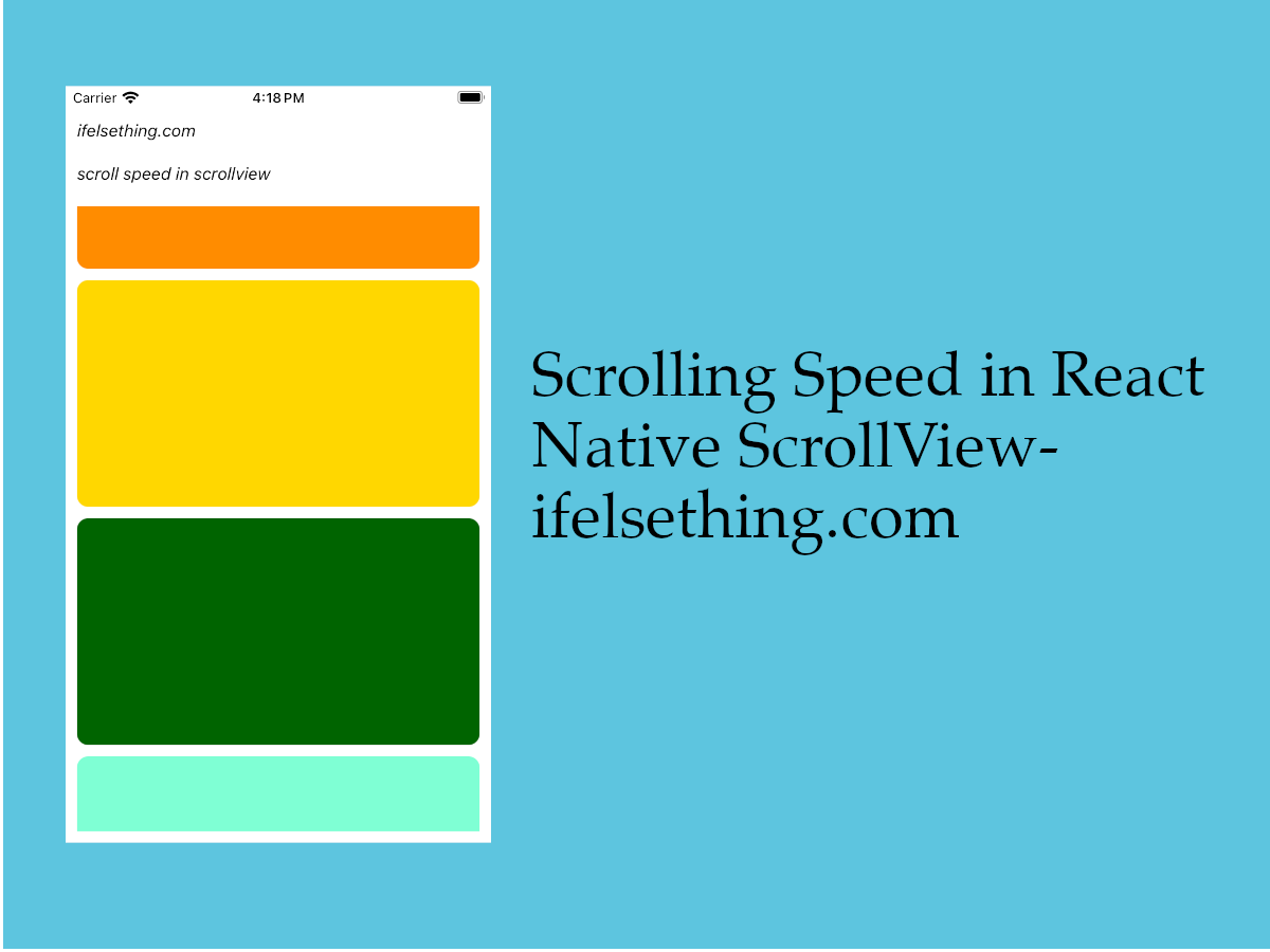 Scroll Speed in React Native