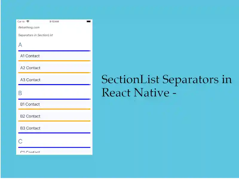 ifelsething blog post image for separators in react native sectionlist