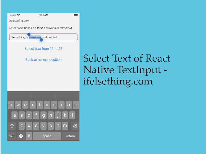 Change Cursor Position of React Native Text Input