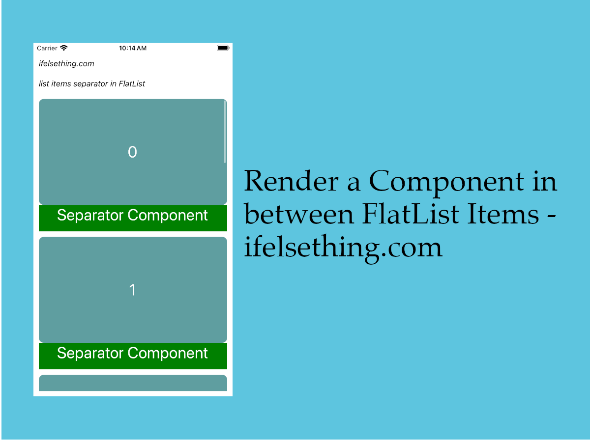 item separator in react native flatlist