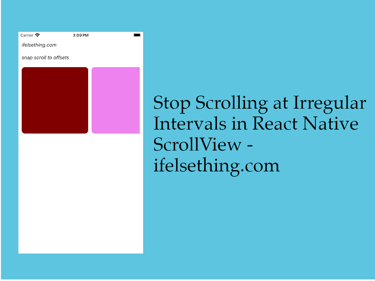 Stop Scrolling at Irregular Intervals in React Native