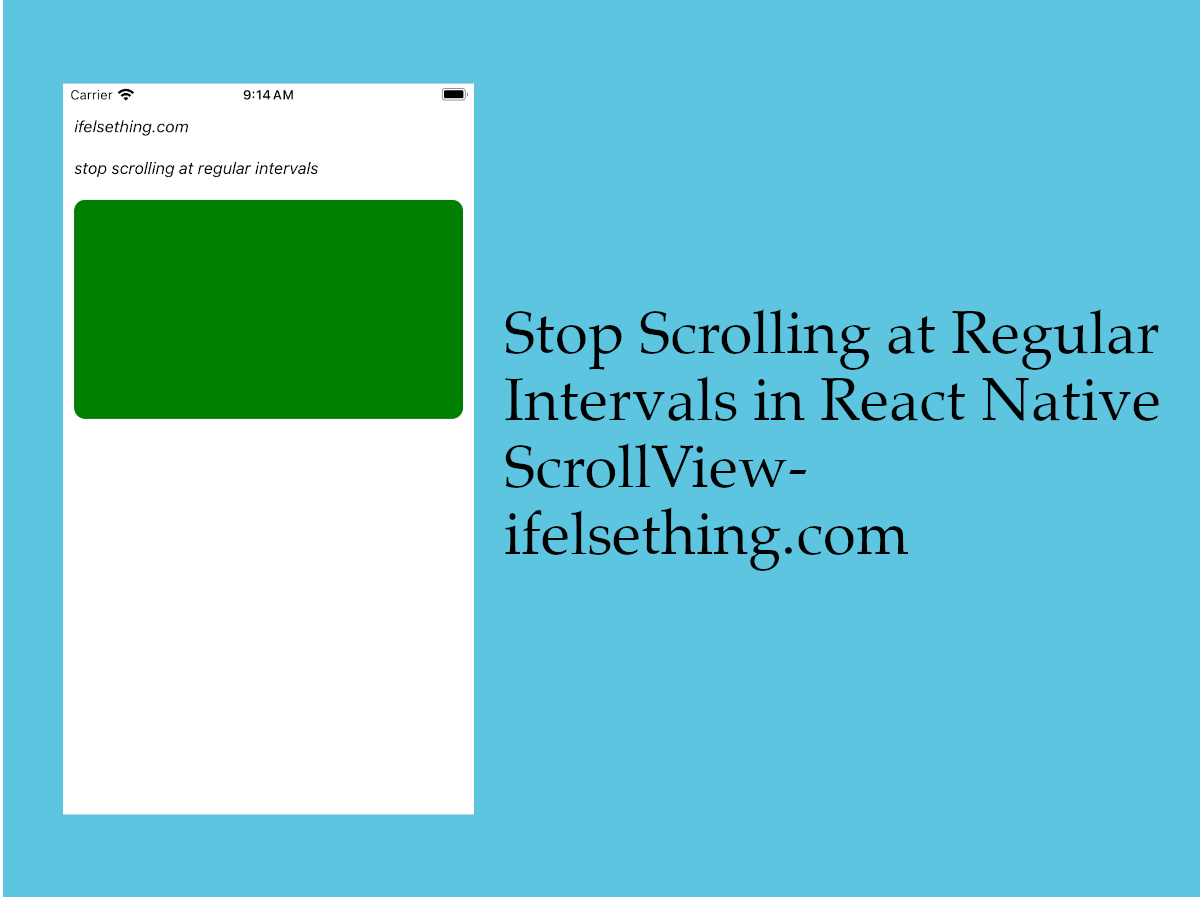 Stop Scrolling at Regular Intervals in React Native