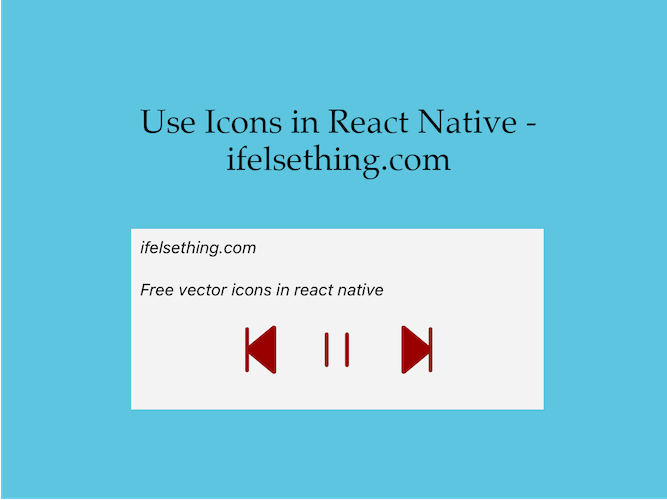 Integrate icons in react native