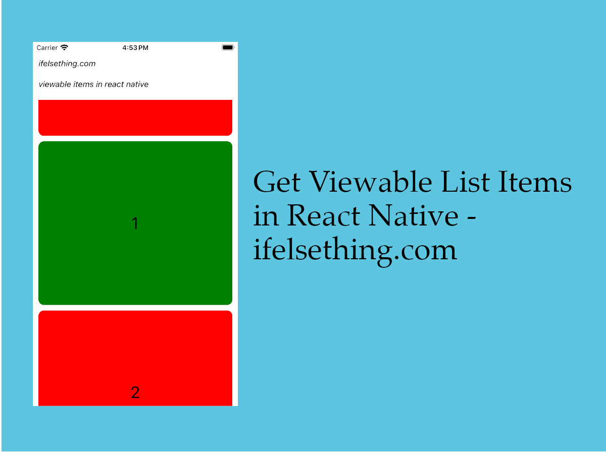 Get Viewable List Items in React Native